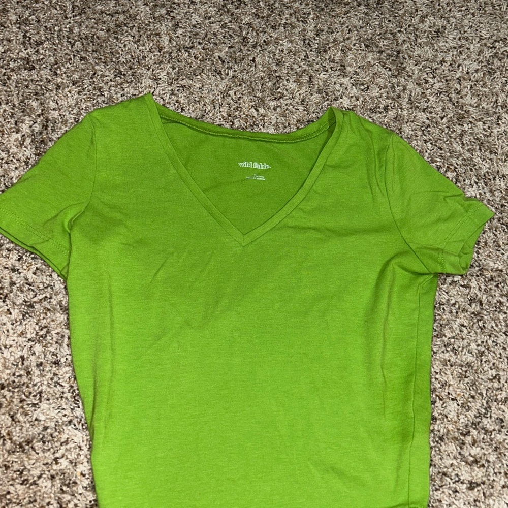 Wild Fable Green Fitted Short Sleeve T-Shirt